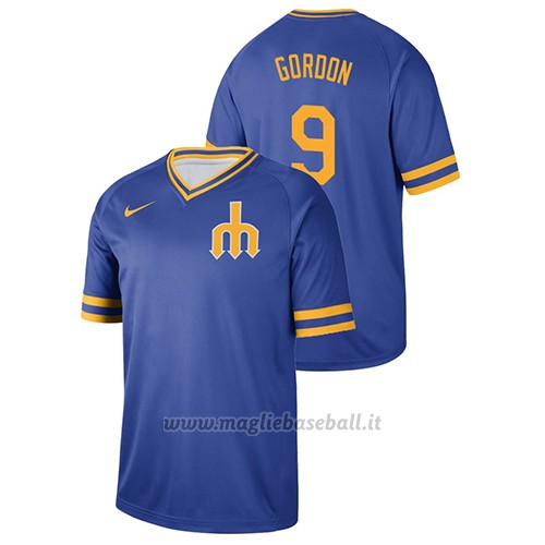 Maglia Baseball Hombre Seattle Mariners Dee Gordon Cooperstown Collection Legend Blu